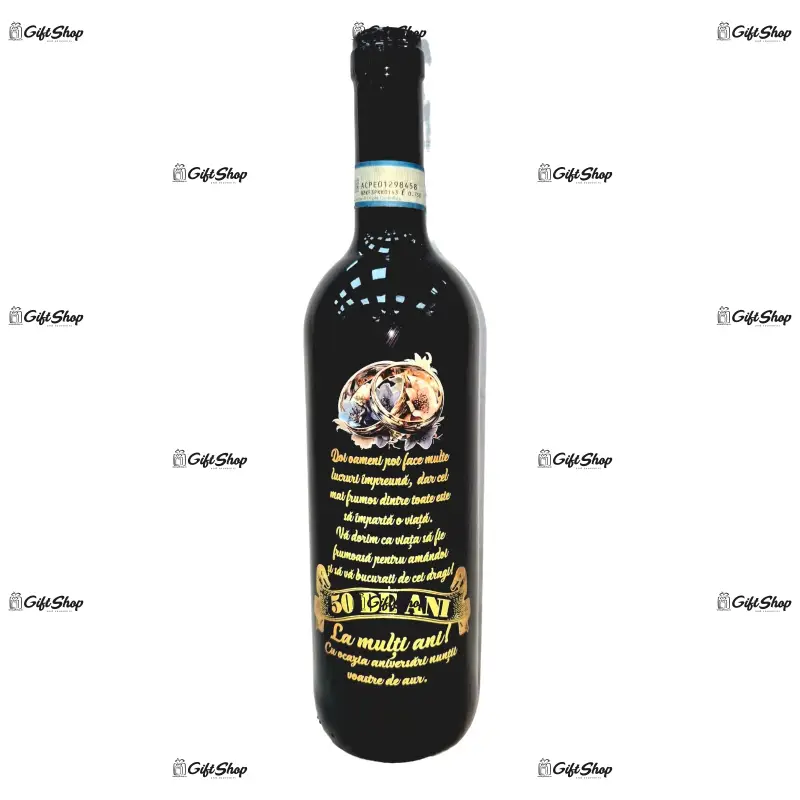 Doi oameni pot face multe in 50 de ani, editie limitata, vin rosu cabernet sauvignon, demisec, 750ml, 13.5% alcool